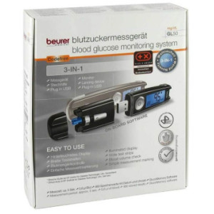 BEURER GL50 Blutzuckermessgerät mg/dl schwarz