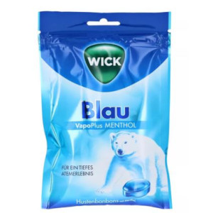 WICK BLAU Menthol Bonbons m.Zucker Beutel