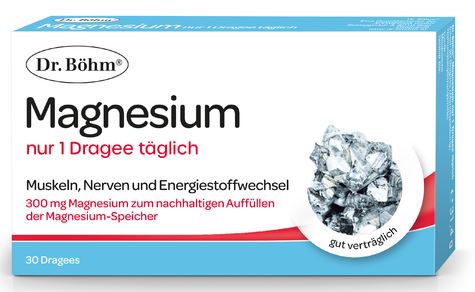 MAGNESIUM NUR 1 Dragees täglich Dr.Böhm